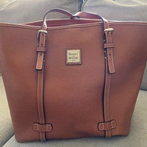 Dooney & Bourke Leather Tote Bag, Camel Brown